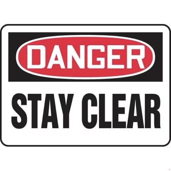 Accuform OSHA DANGER SAFETY SIGN STAY CLEAR MEQM078XL MEQM078XL - main
